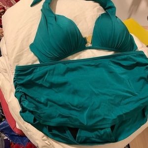 Victoria secret emerald two-piece swimsuit